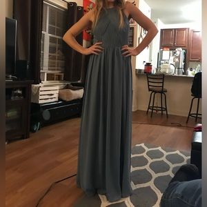 Bill Levkoff Rosalia Chiffon Halter A-Line Princess Dress Capri